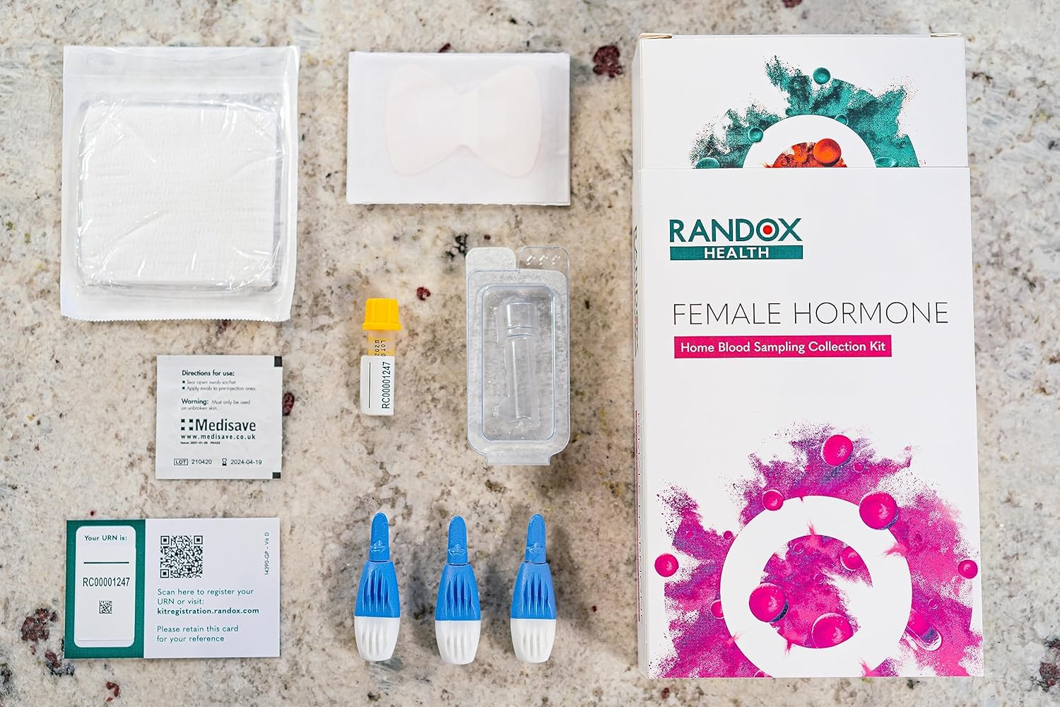 Female Hormone Test | Randox Health | Hormone Testing Kit for Women | Female Hormone Blood Test | Oestradiol, Progesterone, Prolactin | Personalised Health Report Included | Health Results in 2-3 Days : Amazon.co.uk: Health & Personal Care