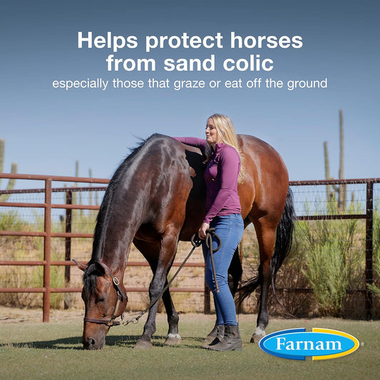 Farnam Sandclear Psyllium Crumbles Supplement For Horses, Helps Remove Sand From Colon & Supports Digestive Health, Apple/Molasses Flavor, 3 Lbs