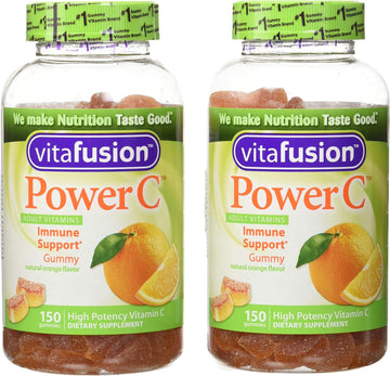 Vitafusion Power C Adult Vitamins Gummy, Immune Support, Natural Orange 150 Ea (Pack Of 2)