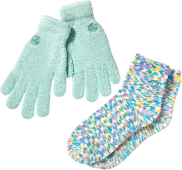 Earth Therapeutics Aloe Moisture Gloves & Socks Set - Confetti/Celedon