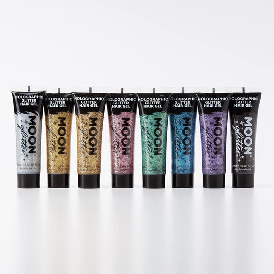 Holographic Glitter Hair Gel By Moon Glitter - 20Ml - Black