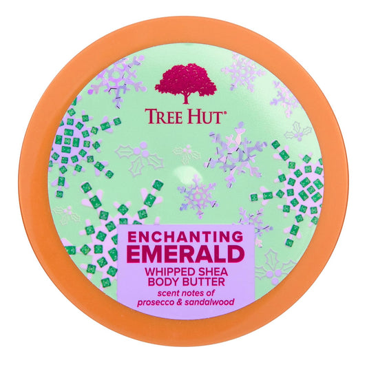 Tree Hut Enchanting Emerald Whipped Shea Body Butter | Long-Lasting Hydration Leaves Skin Feeling Soft & Moisturized | Limited Edition Holiday | 8.4 Fl Oz