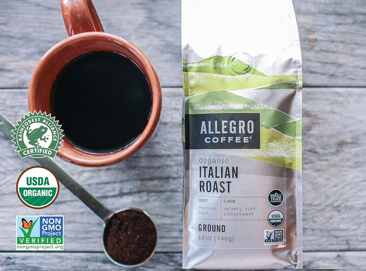 Allegro Coffee Organic Italian Roast Ground Coffee, 12 Oz