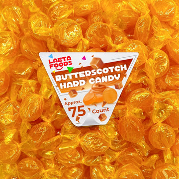 Arcor Butterscotch Hard Candy | 1 Pound Bag - Approx. 75 Count | Old-Fashioned Treats