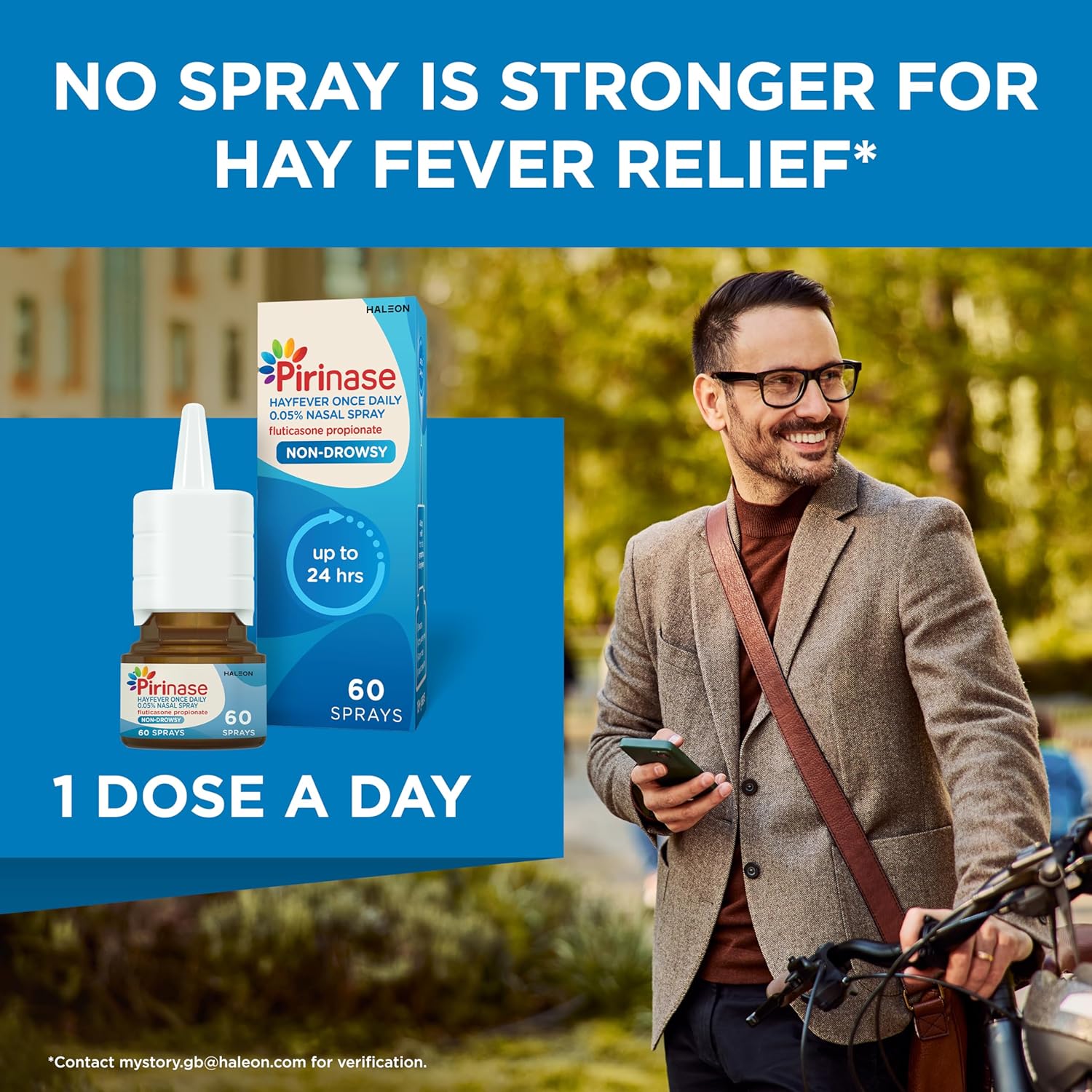 Pirinase Nasal Spray, Hayfever Relief for Adults, Once a Day Dose, 60 Sprays : Amazon.co.uk: Health & Personal Care