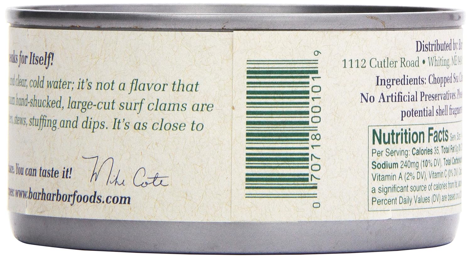 Bar Harbor Chopped Clams, 6.5 Oz