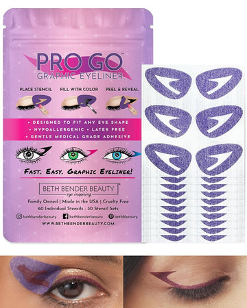 Beth Bender Beauty Pro Go Graphic Eyeliner Stencil - Stylish Eyeliner Stencils - Achieve The Perfect Winged Liner