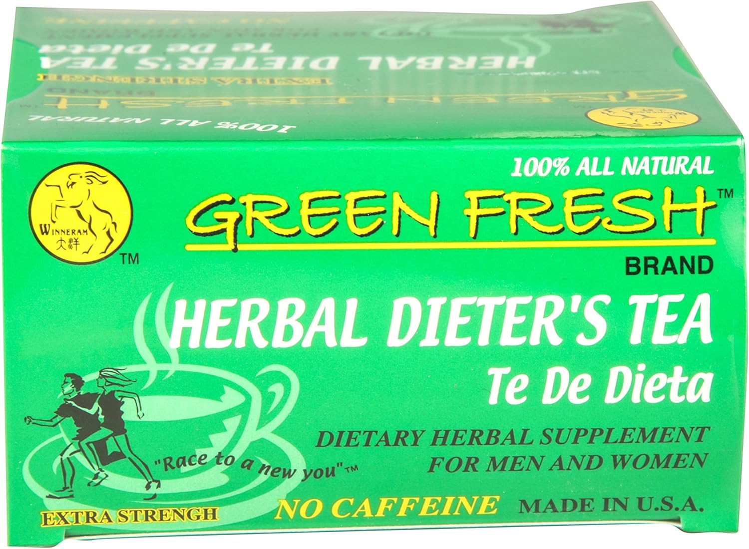 Green Fresh Extra Strength Herbal Dieters Tea (30 Count), 2.11 Ounces