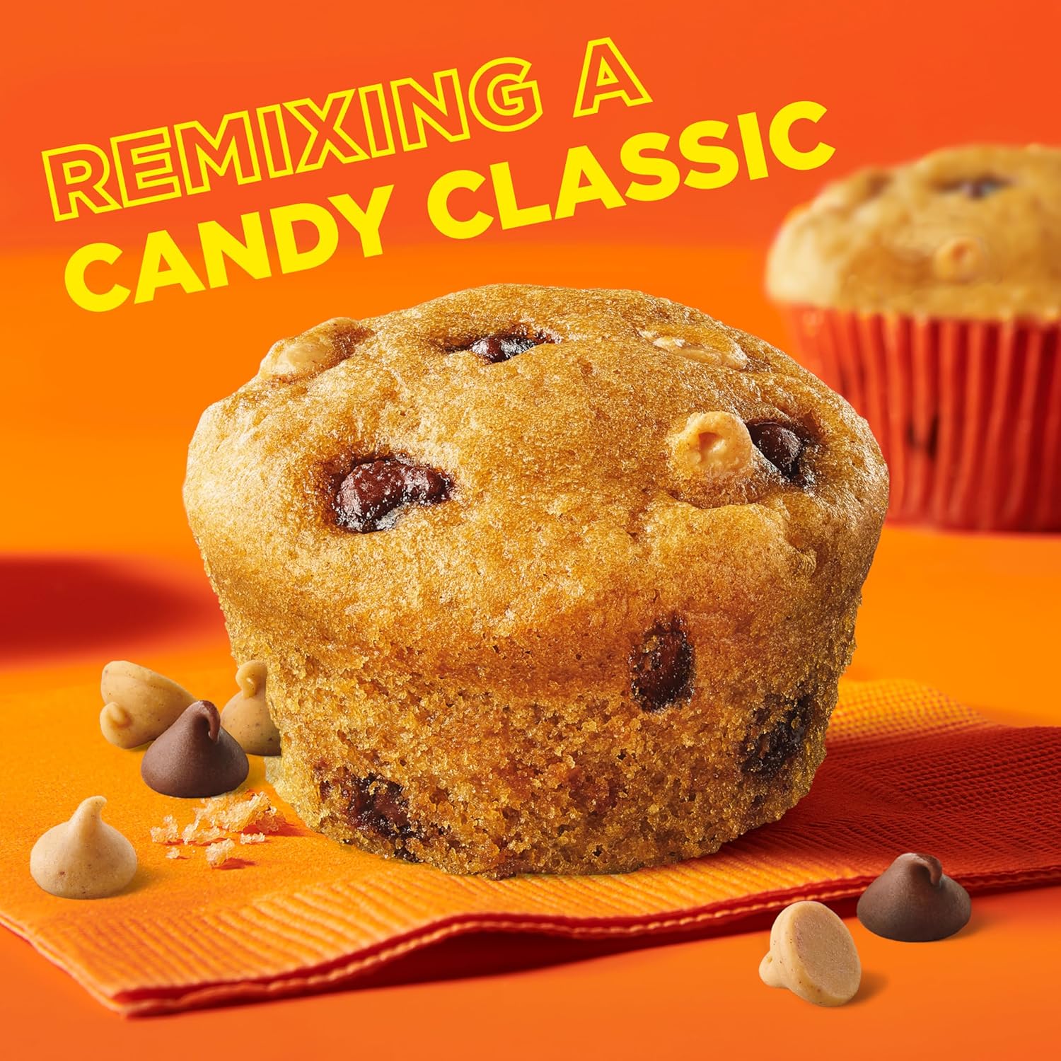Betty Crocker Reese'S Peanut Butter Muffin Mix, Baking Mix Made With Reese’S Peanut Butter Chips And Hershey’S Milk Chocolate Chips, 12.8 Oz