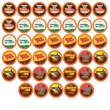 Tootsie Roll Candy Flavored Cocoa Hot Chocolate Pods Compatible With 2 Keurig Brewers, Hot Cocoa Variety Pack, 40 Count