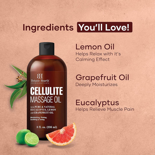 Botanic Hearth Cellulite Massage Oil - Cellulite Oil For Thighs - Uniq