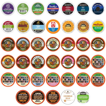 Crazy Cups Custom Variety Pack Decaf Coffee Single Serve Cups For Keurig K Cup Brewers, 40 Count