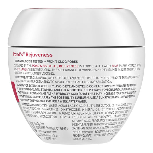 Pond'S Anti-Wrinkle Face Cream Anti-Aging Face Moisturizer With Alpha Hydroxy Acid And Collagen 14.1 Oz