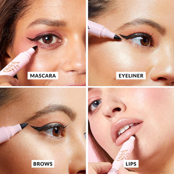 The Quick Flick Reusable Waterproof Makeup Remover Pen - Quick Fix Makeup Eraser Pen For Smudged Eyeliner, Mascara, Brows - Instant Lipstick Remover - Travel Friendly, On-The-Go Touch-Ups, Easy To Use