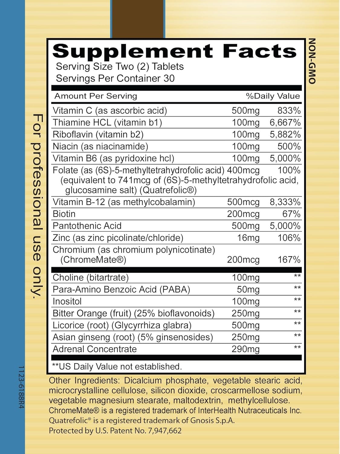 Priority One Vitamins Mega Stress 60 Tablets - B Vitamin Complex with The Benefits of Adrenal.* : Health & Household