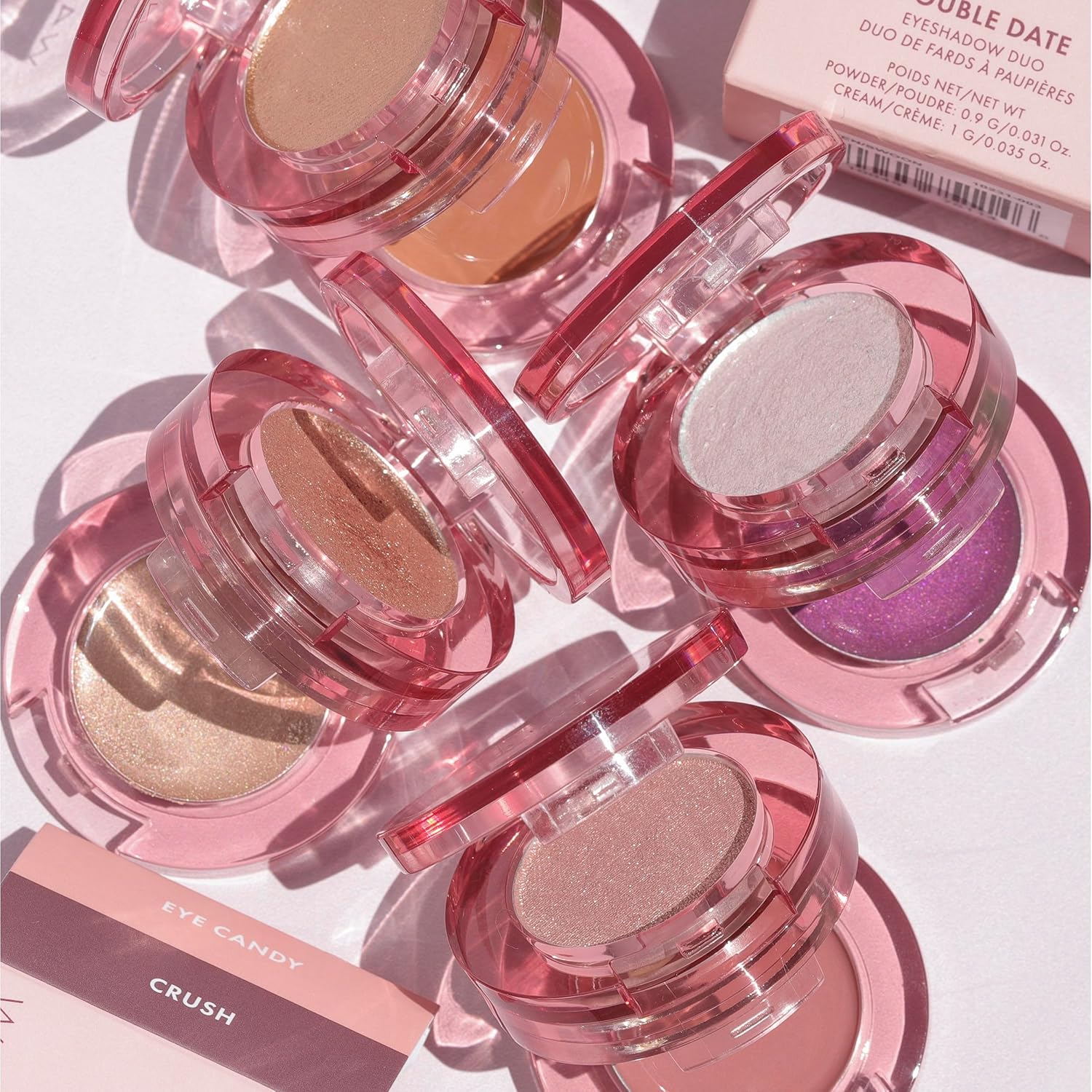 Wander Beauty Double Date Eye Shadow Duo - Eye Candy/Crush (Rose Gold Shimmer + Muted Mauve Cream) - High Pigment Eye Shadow Palette - Satin Shimmer Eyeshadow - Eye Makeup With Vitamin E - 0.07 Oz : Beauty & Personal Care