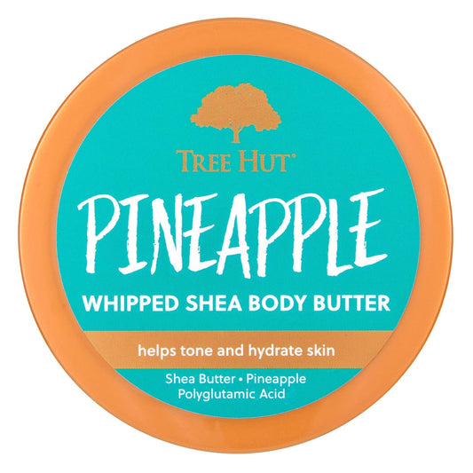 Tree Hut Pineapple Whipped Shea Body Butter | Long-Lasting Hydration Leaves Skin Feeling Soft & Moisturized | Lightweight | Nourishing Essential Body Care | 8.4 Fl Oz