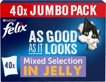 Felix As Good As It Looks Mixed Selection In Jelly Wet Cat Food 40X100G (Packaging May Vary)108850998