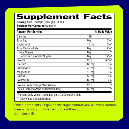 Biochem 100% Whey Isolate Protein - Vanilla Flavor - 15.1 Ounce - Buy 1 Get 1 Free - Supports Immune Health - Easily Digestible - Refreshing Taste - 20G Vegetarian Protein - Amino Acids