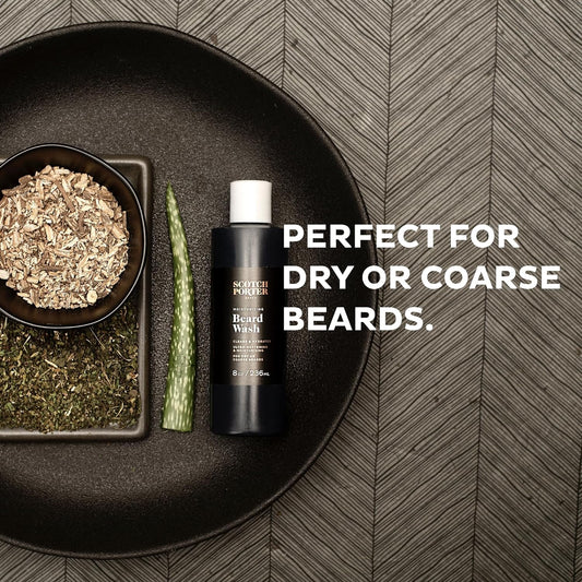 Scotch Porter Beard Kit | Includes Beard Wash, Beard Conditioner, Beard Balm, and Beard Serum | Formulated with Non-Toxic Ingredients, Free of Parabens, Sulfates & Silicones | Vegan