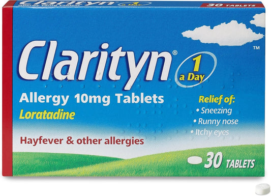 Clarityn Allergy Relief Tablet | Hayfever Relief Tablet | Loratadine | Antihistamine | All Day Maximum Strength Symptom Relief With One Tablet Per Day | 30 Count (Pack Of 1)