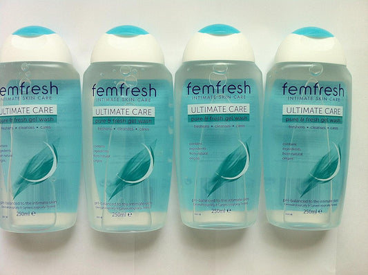 4 X Femfresh Ultimate Care 250Ml Pure & Fresh Gel Wash,Ph Balanced By Femfresh