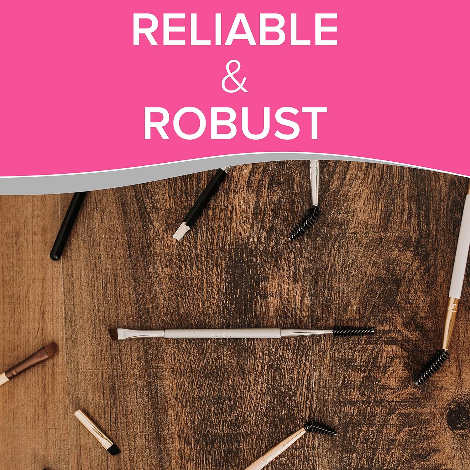 NYK1 Angled Eyebrow & Eyelash Brush Combo - Precision Applicator, Eyeliner Brush, Eyebrow Shaper & Spoolie : Amazon.co.uk: Beauty