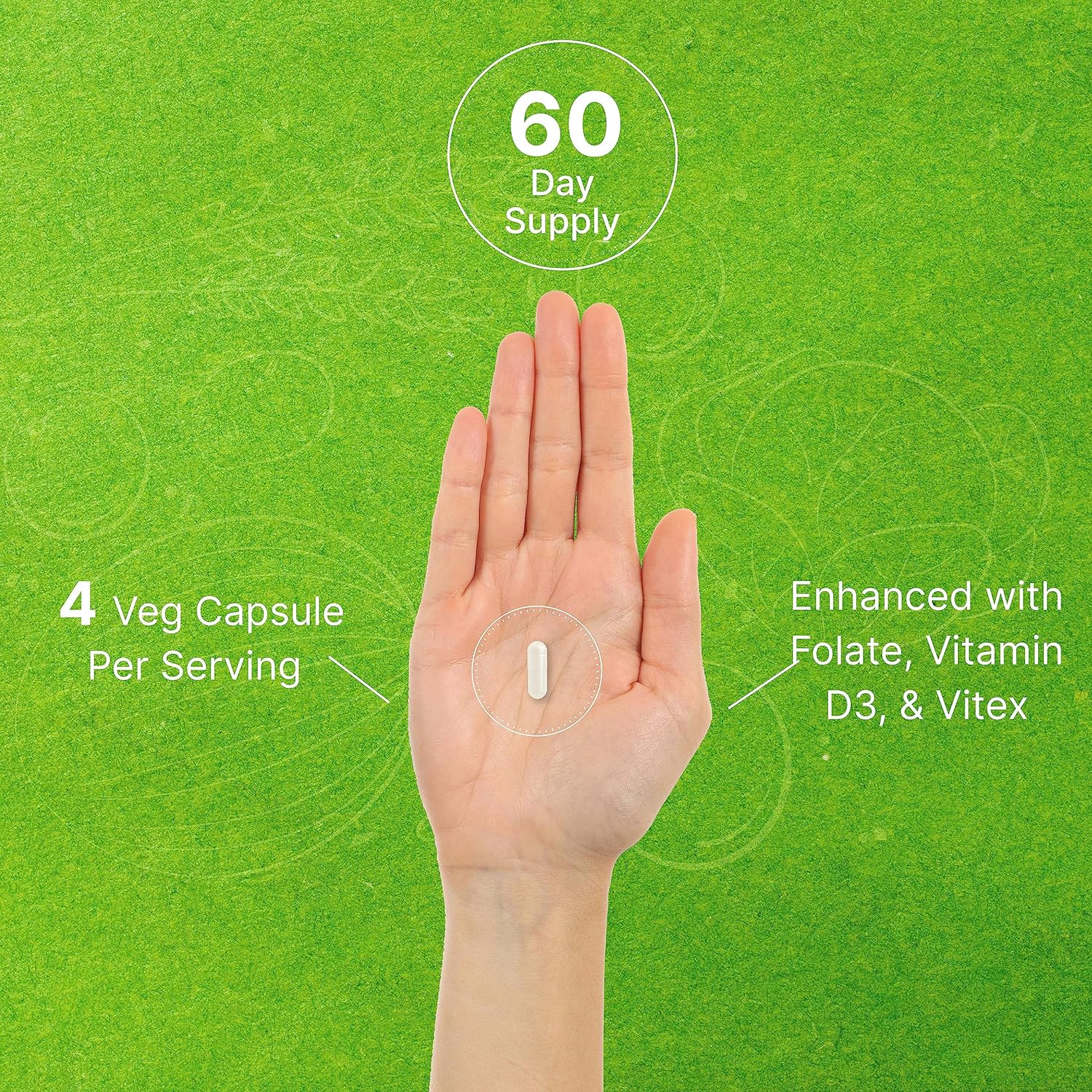 Myo-Inositol & D-Chiro Inositol Supplement (40:1) 2,050mg Per Serving, 240 Veggie Capsules – with Folate, Vitamin D3, & Vitex Complex – Women Health Supplements – Non-GMO : Health & Household