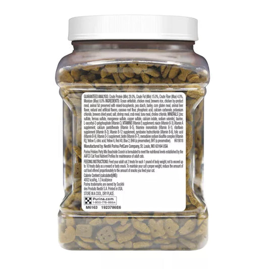 Purina Friskies Party Mix Beachside Crunch Crunchy With Chicken And Seafood Flavor Cat Treats