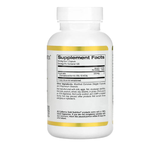 California Gold Nutrition Royal Jelly, 500 mg, 30 Veggie Caps