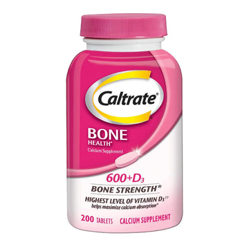 Caltrate 600+D Calcium Supplement With Vitamin D Tablets, 200 Ea (Pack