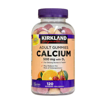 Kirkland Signature Chewable Calcium With Vitamin D3 Adult Gummies, 120 Ct X 1 Bottle