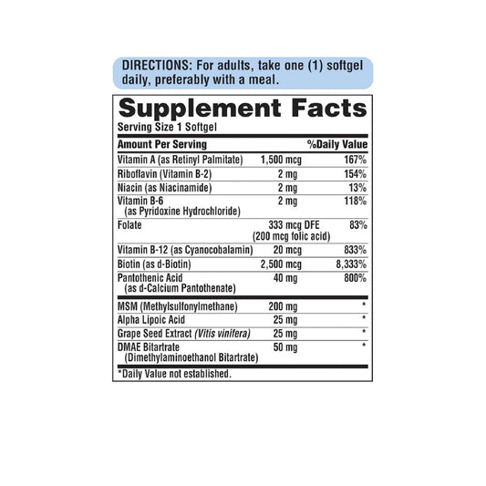 Puritan'S Pride Hair Skin Nails One Per Day Formula60 Softgels, 60 Count (55554)