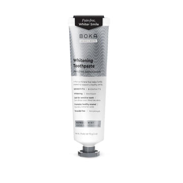Boka Fluoride Free Toothpaste - Nano Hydroxyapatite, Remineralizing, Sensitive Teeth, Whitening - Dentist Recommended For Adult, Kids Oral Care - Refresh Mint Flavor, 4 Fl Oz 1Pk