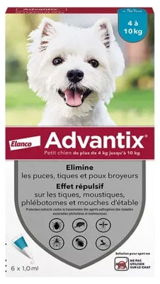 Advantix Small Dogs 4-10 Kg 6 Pipettes
