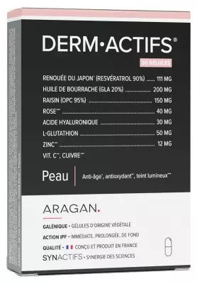 Aragan Synactifs Dermactifs 30 Capsules