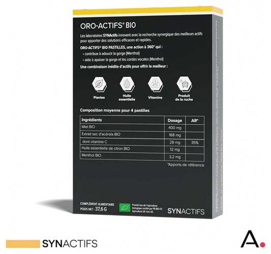 Aragan Synactifs Oroactifs Organic – Herbal & Nutrient Blend, 24 Tablets