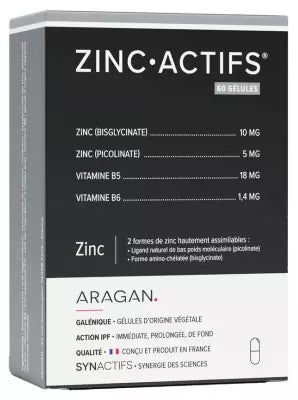 Aragan Synactifs Zincactifs 60 Capsules