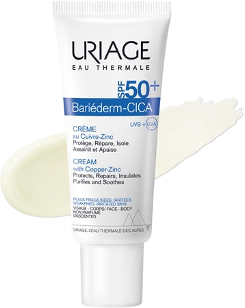 Uriage Bariéderm Cica-Cream With Copper-Zinc Spf 50+ Reparative Cream With Copper And Zinc Spf 50+