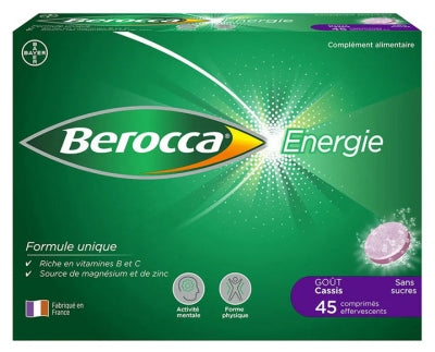 Berocca Energy Blackcurrant Flavor 45 Effervescent Tablets