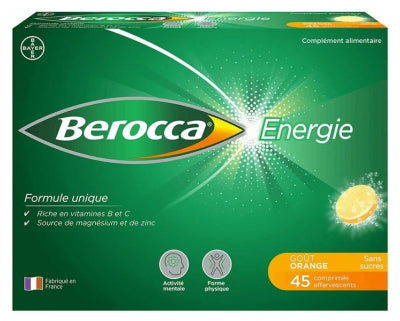 Berocca Energy Orange Flavour 45 Effervescent Tablets
