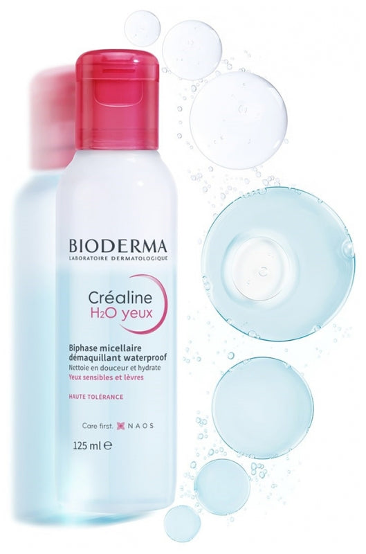 Bioderma CrƩaline H2O Micellar Biphase Sensitive Eyes And Lips 125Ml