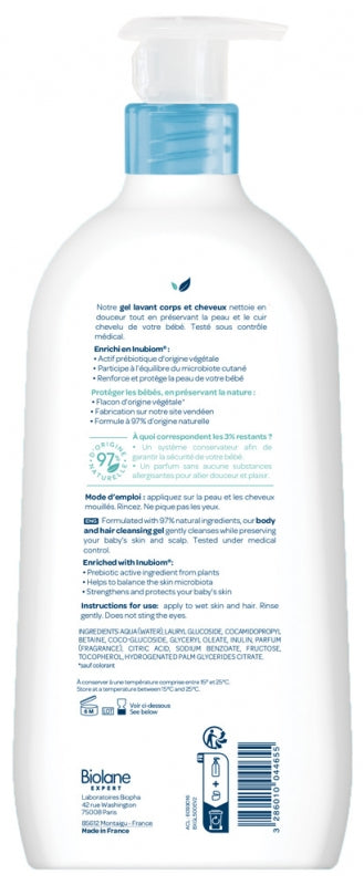 Biolane Expert Body And Hair Cleansing Gel 500Ml