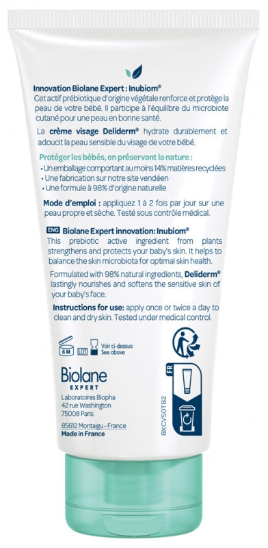 Biolane Expert Deliderm Moisturising Face Cream 50Ml