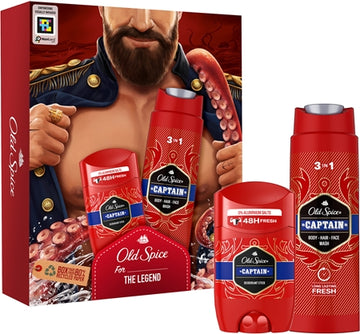 Old Spice Captain Dark Captain Gift Set For Men