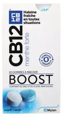 Cb12 Boost Strong Mint 10 Gums To Chew