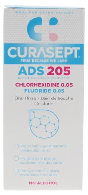 Curasept Ads 205 Mouthwash Chlorhexidine & Fluoride 200Ml