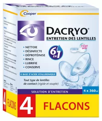 Dacryo Lens Care Set Of 4 X 360Ml