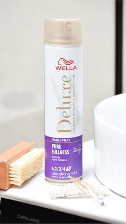 Wella Deluxe Pure Fullness Extra Strong Hold Hairspray For Volume