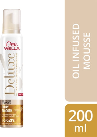Wella Deluxe Silky Smooth Styling Mousse With Nourishing Effect